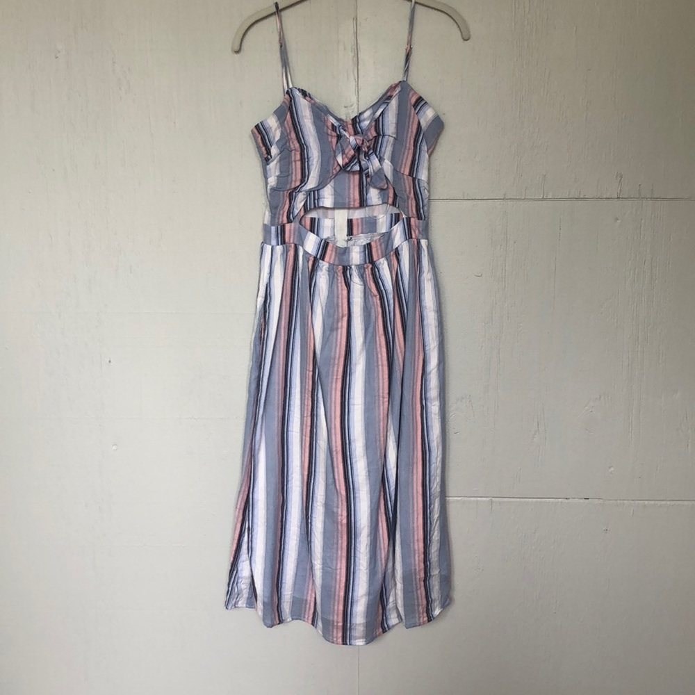 Linen stripe dress